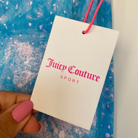 Juicy Couture Sports Bra Aurora Print Twist Back & High Waisted Leggings Size XL - Picture 10 of 16